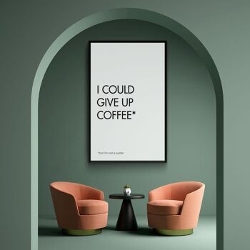 Walljar - Give Up Coffee - Plexiglas / 40 x 60 cm 3