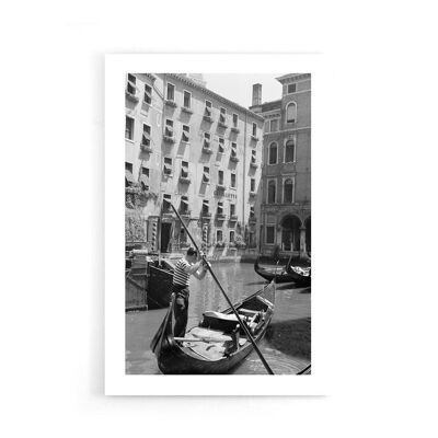 Walljar - Gondoliere in Venedig '53 - Poster / 50 x 70 cm