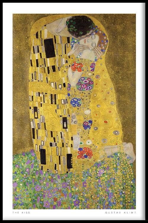 Walljar - Gustav Klimt - De Kus - Poster met lijst / 40 x 60 cm