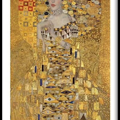 Walljar - Gustav Klimt - Portrait d'Adèle Bloch-Bauer I - Affiche Avec Cadre / 40