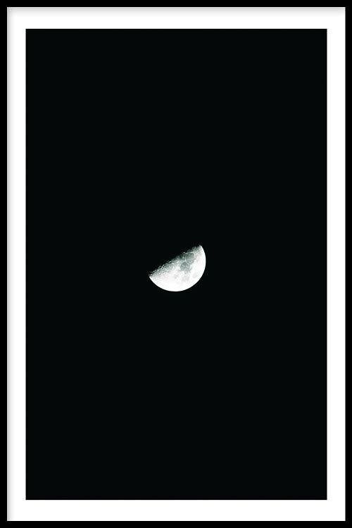 Walljar - Half Moon - Poster met lijst / 30 x 45 cm