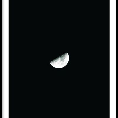 Walljar - Half Moon - Poster mit Rahmen / 30 x 45 cm