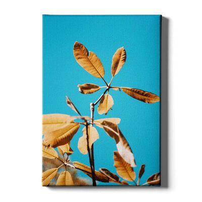 Walljar - Herfst Bladeren - Canvas / 60 x 90 cm