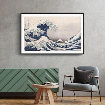 Walljar - Hokusai - Vague de Kanagawa - Toile / 30 x 45 cm 3