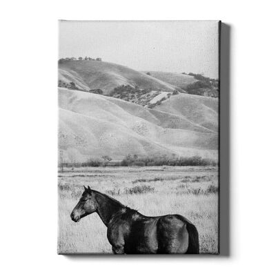Walljar - Horse Next To Mountain - Canvas / 40 x 60 cm