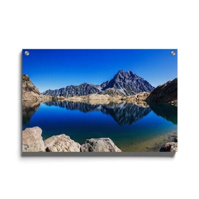 Walljar - Jagged Mountains - Plexiglas / 30 x 45 cm