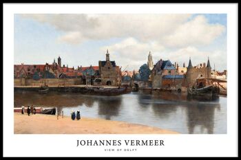 Walljar - Johannes Vermeer - Vue de Delft - Affiche avec cadre / 20 x 30 cm 1