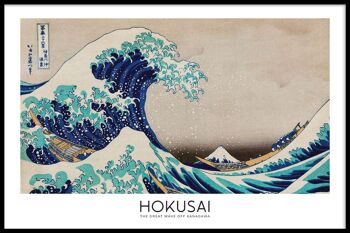 Walljar - Katsushika Hokusai - La Grande Vague - Affiche avec cadre / 30 x 45 cm 1