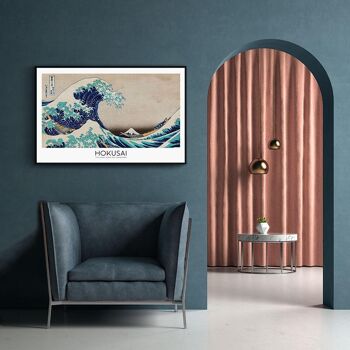 Walljar - Katsushika Hokusai - La Grande Vague - Affiche avec cadre / 30 x 45 cm 3