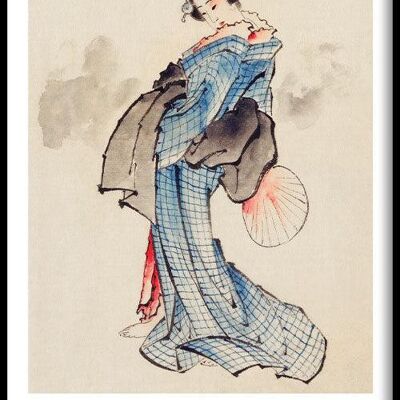 Walljar - Katsushika Hokusai - Donna - Poster con cornice / 40 x 60 cm