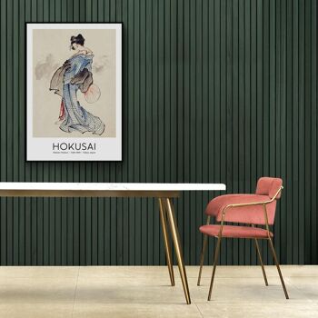 Walljar - Katsushika Hokusai - Femme - Affiche avec cadre / 40 x 60 cm 3