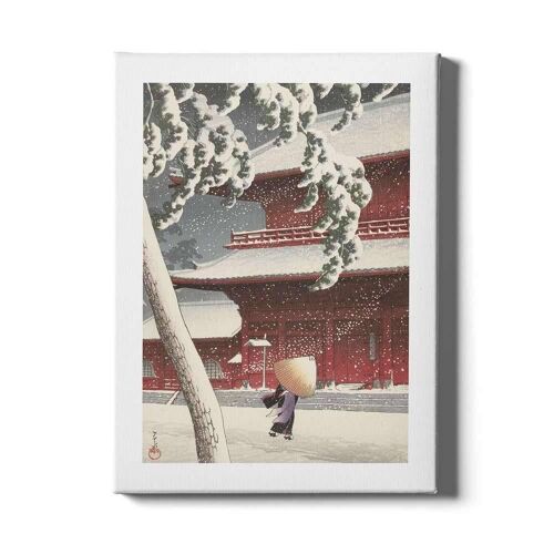 Walljar - Kawase Hasui - The Zojo Shrine - Canvas / 30 x 45 cm