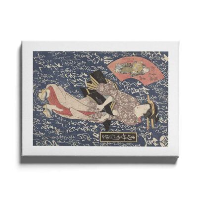 Walljar - Keisai Eisen - Geisha rosa - Tela / 30 x 45 cm