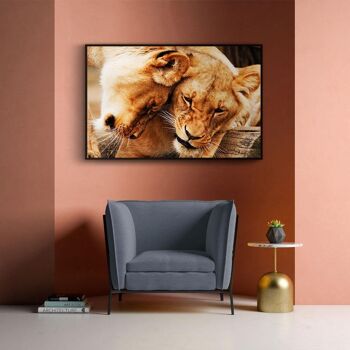 Walljar - Lions enlacés - Toile / 30 x 45 cm 3