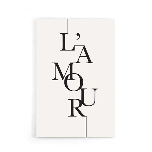 Walljar - L'Amour - Poster / 60 x 90 cm