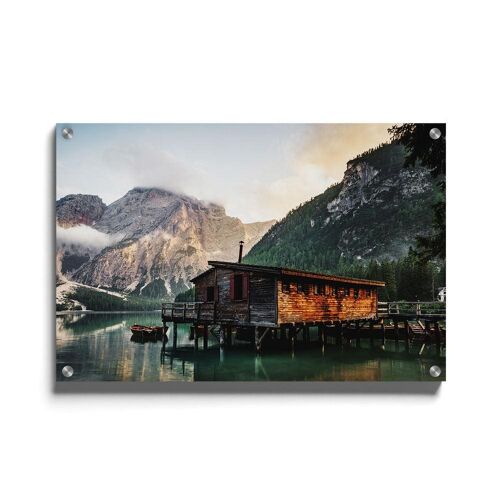 Walljar - Lago Di Braies II - Plexiglas / 30 x 45 cm