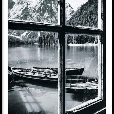 Walljar - Lake Lookout - Poster mit Rahmen / 30 x 45 cm