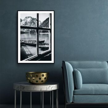 Walljar - Lake Lookout - Affiche avec cadre / 30 x 45 cm 4