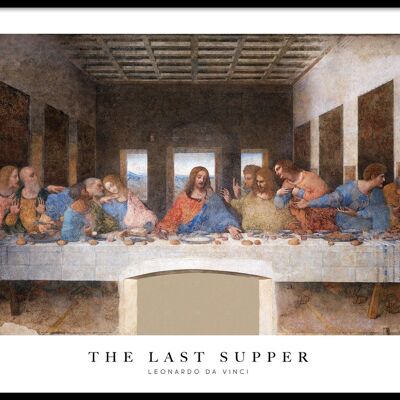 Walljar - Leonardo da Vinci - Letztes Abendmahl - Poster mit Rahmen / 40 x 60 cm