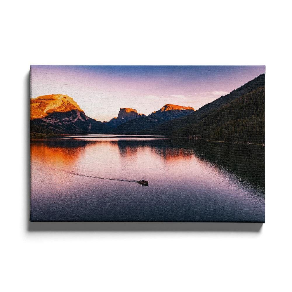 Walljar - Einsames Boot - Leinwand / 40 x 60 cm