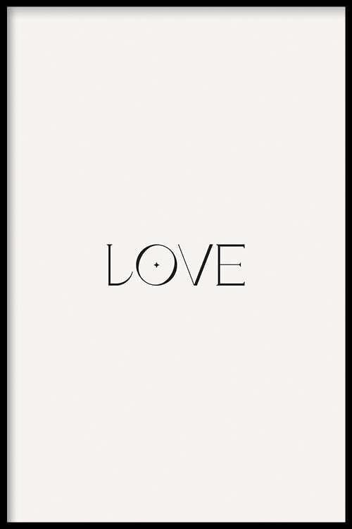 Walljar - Love - Poster met lijst / 20 x 30 cm