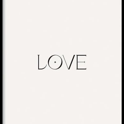 Walljar - Love - Affiche avec cadre / 20 x 30 cm