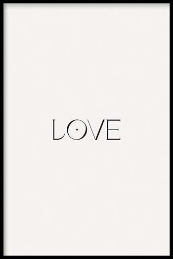 Walljar - Love - Affiche avec cadre / 20 x 30 cm 1