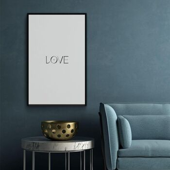 Walljar - Love - Affiche avec cadre / 20 x 30 cm 2