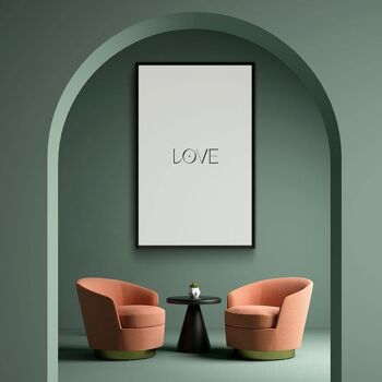 Walljar - Love - Affiche avec cadre / 20 x 30 cm 3