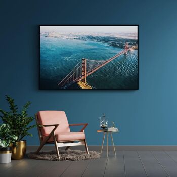 Walljar - Golden Gate Bridge aérien - Affiche / 50 x 70 cm 2