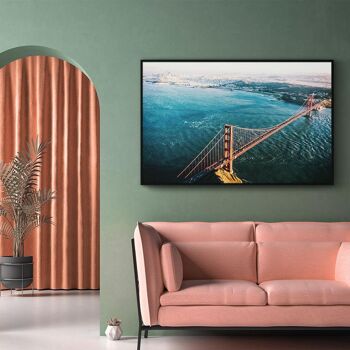 Walljar - Golden Gate Bridge aérien - Affiche / 50 x 70 cm 4