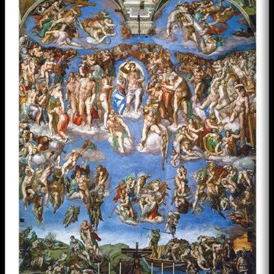 Walljar - Michelangelo Buonarroti - The Last Judgment - Poster with frame / 20