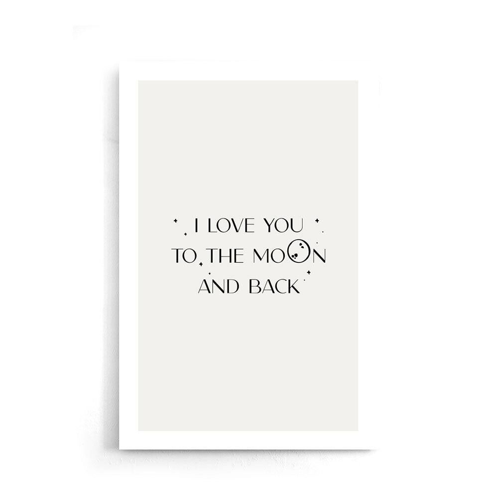 Walljar - Moon and Back - Poster / 60 x 90 cm