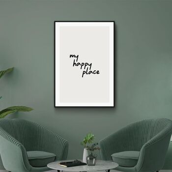 Walljar - My Happy Place - Affiche / 50 x 70 cm 4