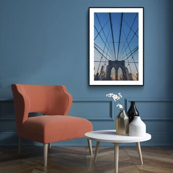 Walljar - New York - Pont de Brooklyn III - Affiche / 50 x 70 cm 2