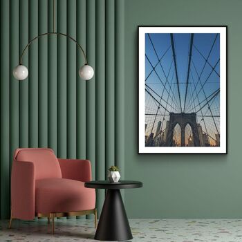 Walljar - New York - Pont de Brooklyn III - Affiche / 50 x 70 cm 3