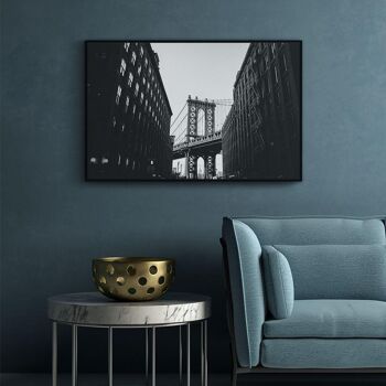 Walljar - New York - Pont de Manhattan - Toile / 60 x 90 cm 2