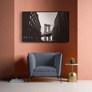 Walljar - New York - Pont de Manhattan - Toile / 60 x 90 cm 3