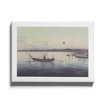 Walljar - Ohara Koson - Bateau Sunset - Toile / 30 x 45 cm