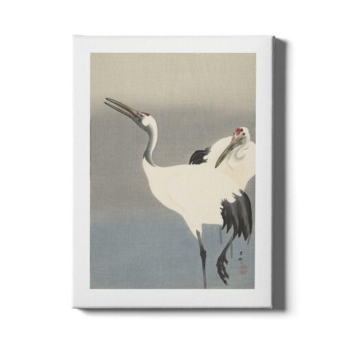 Walljar - Ohara Koson - Crane bird - Canvas / 30 x 45 cm