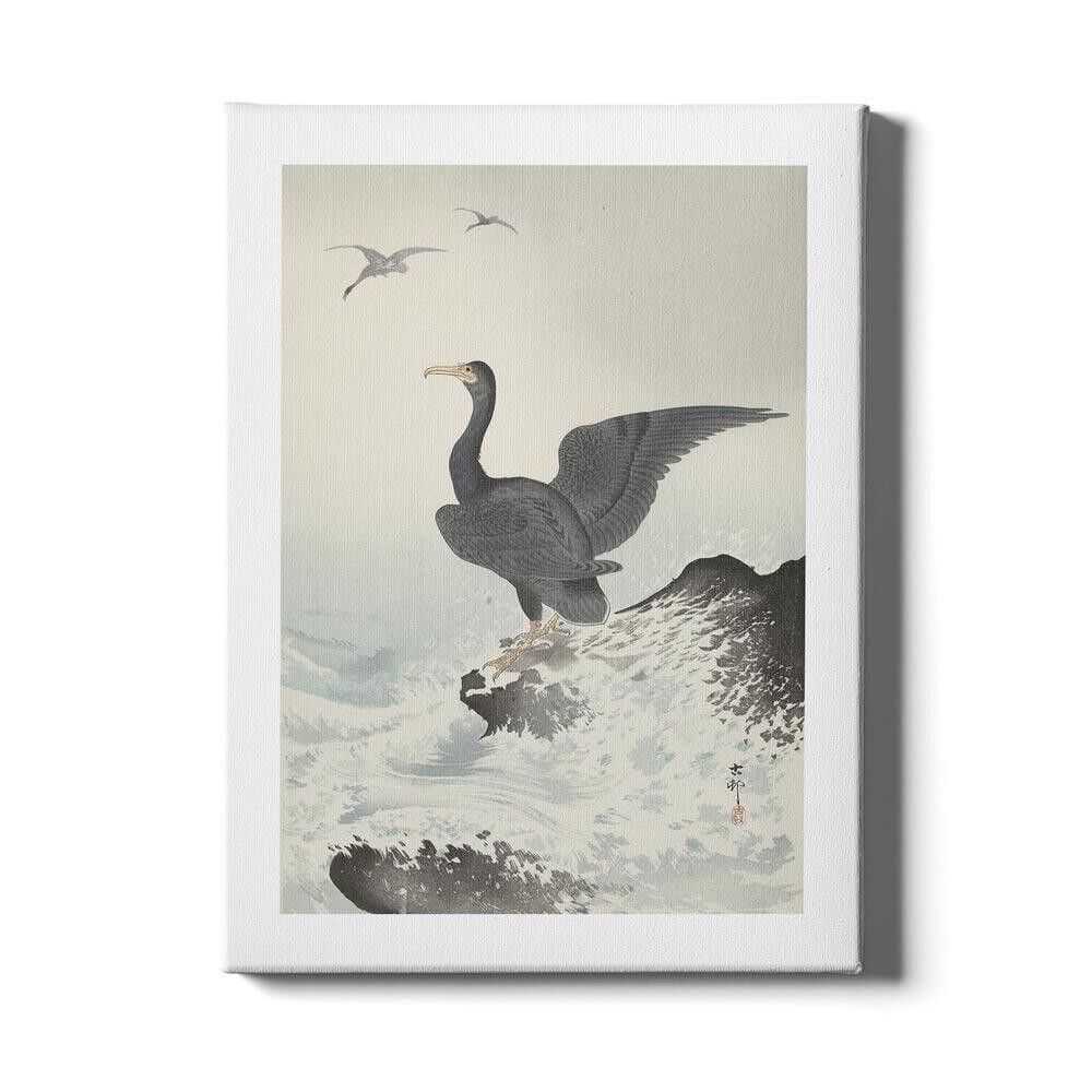 Walljar - Ohara Koson - Grande Cormorano - Tela / 30 x 45 cm