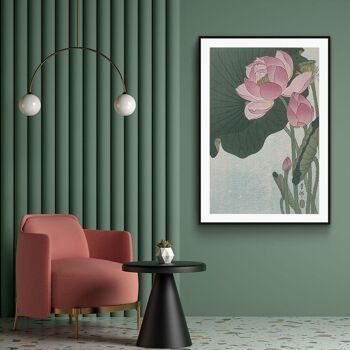 Walljar - Ohara Koson - Fleur de Lotus - Affiche avec cadre / 20 x 30 cm 4