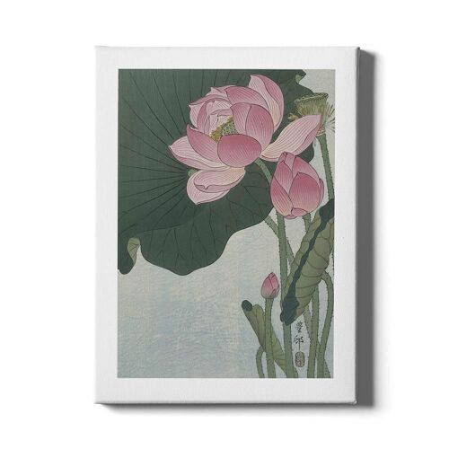 Walljar - Ohara Koson - Lotus Flower - Canvas / 30 x 45 cm