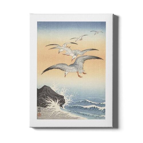 Walljar - Ohara Koson - Seagulls - Canvas / 30 x 45 cm