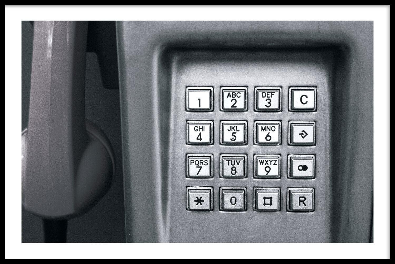 Walljar - Oldschool Cellphone - Póster con marco / 30 x 45 cm