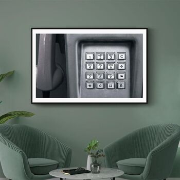 Walljar - Oldschool Cellphone - Affiche avec cadre / 30 x 45 cm 2