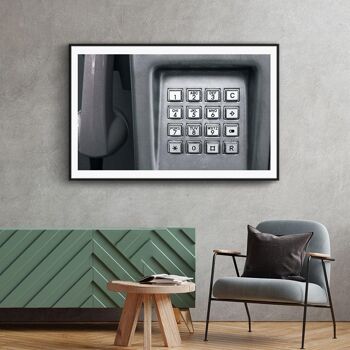 Walljar - Oldschool Cellphone - Affiche avec cadre / 30 x 45 cm 3