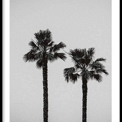 Walljar - Palm Trees - Poster met lijst / 50 x 70 cm