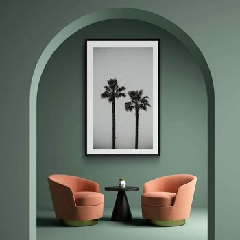 Walljar - Palmiers - Affiche avec cadre / 50 x 70 cm 2