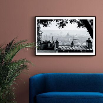 Walljar - Paris City View - Affiche avec cadre / 30 x 45 cm 2